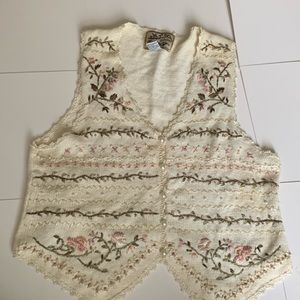 VTG Heirloom collectables sweater vest with embroidery